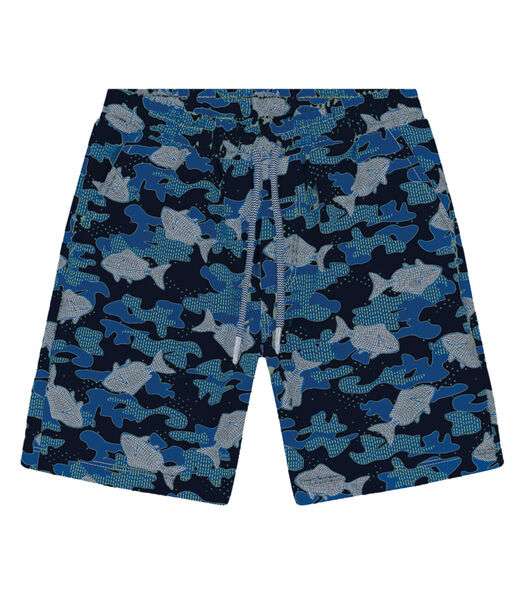 Image_Bermuda Infantil Estampa De Peixes Trick Nick Azul