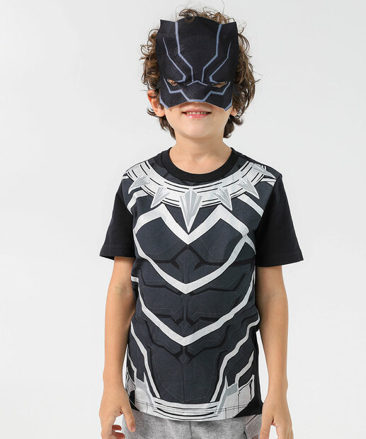 Image_Camiseta Infantil Pantera Negra Marvel Tam 4 a 10
