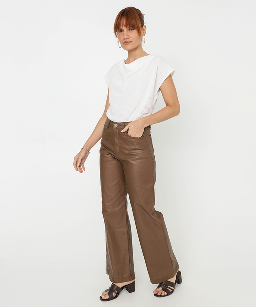 Blusa Feminina Degagê Textura Marisa Off White
