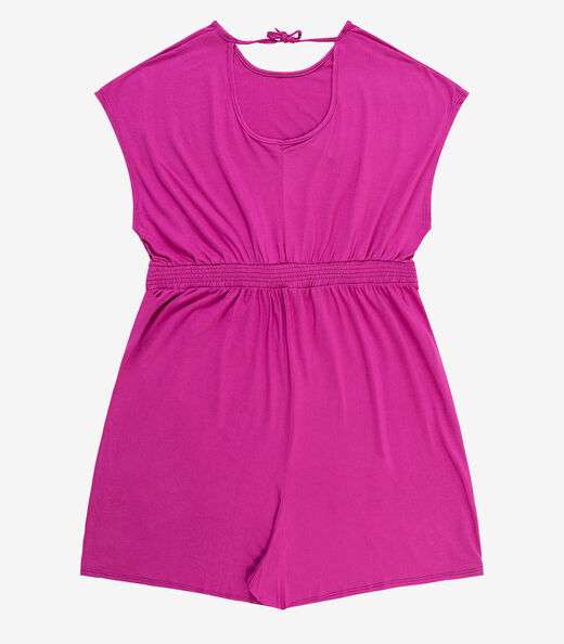 Macaquinho Feminino Malha Visco Infinita Cor Rosa