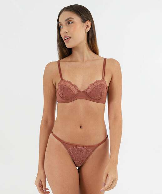 Image_Calcinha String Renda Tule Marisa Marrom