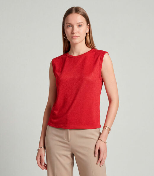 Regata Feminina Básica Infinita Cor Vermelho