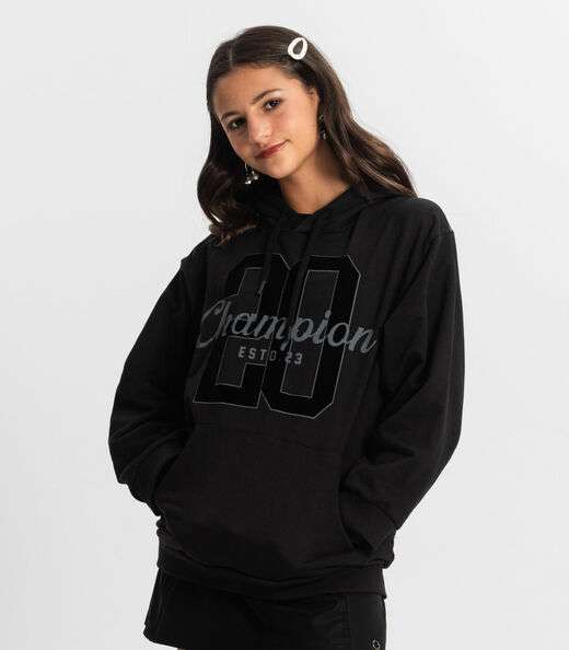 Moletom Juvenil Feminina  Minty Preto