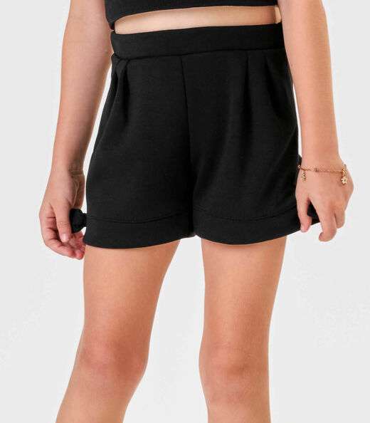Conjunto Blusa Com Shorts Ponto Roma Trick Nick Preto