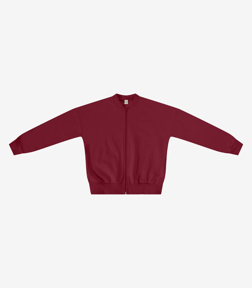 Jaqueta Feminina Básica de Moletom Rovitex Vermelho