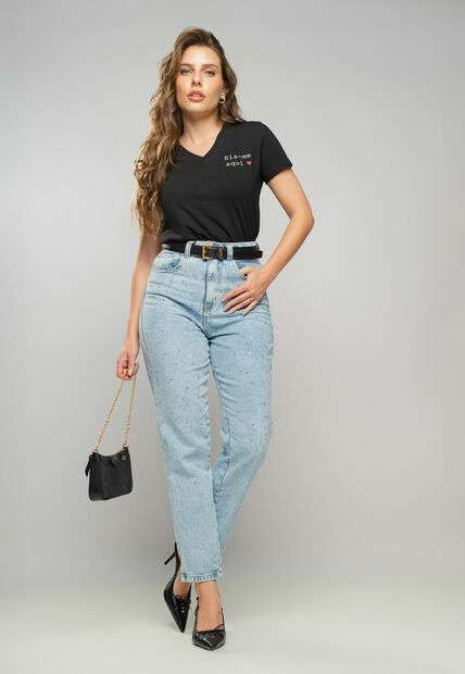 T-Shirt Gola V Eis-me Aqui Preto Salvatore Fashion