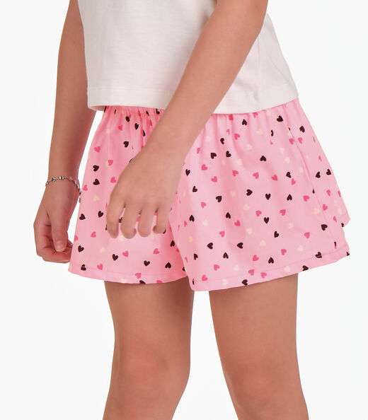 Conjunto Blusa com Shorts Menina Trick Nick Rosa