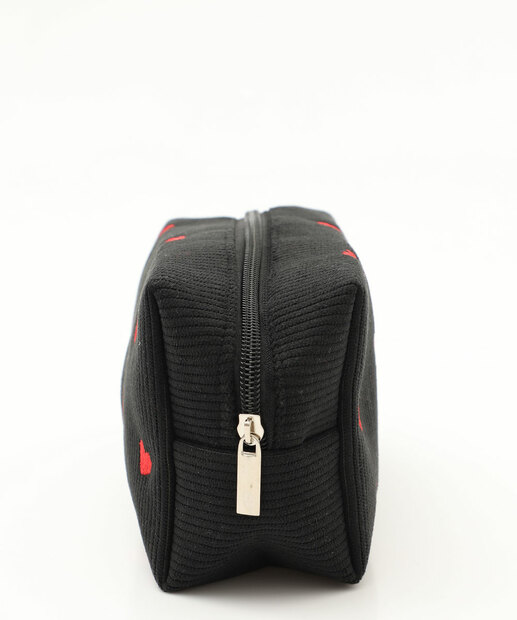 Necessaire Bordado Coração Marisa Preto