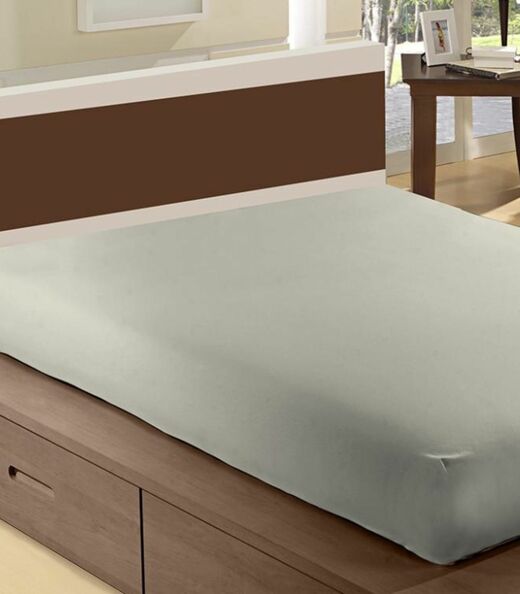 Image_Lençol Avulso Queen Microfibra Com Elástico Camesa Bege