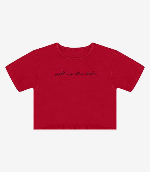 Blusa Feminina em Molecotton Viscose Infinita Cor Vermelho