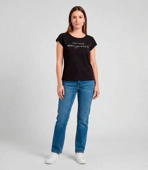 Image_Blusa Feminina Meia Malha Com Estampa Infinita Cor Preto