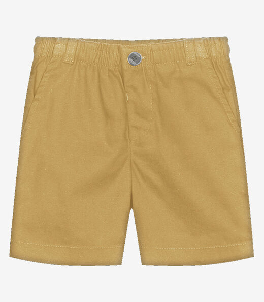 Conjunto Infantil Polo Com Bermuda Trick Nick Bege
