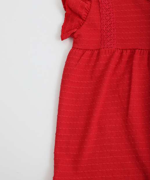 Blusa Infantil Babado Textura Marisa Tam 1 a 3