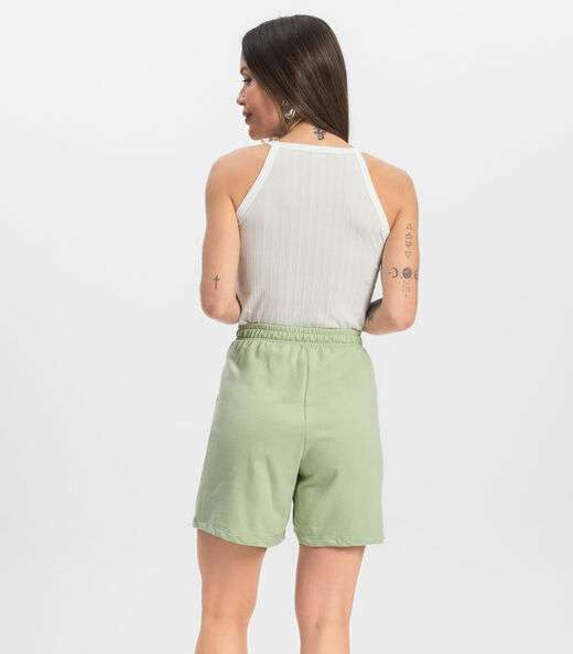 Shorts Feminino Moletinho Infinita Cor Verde
