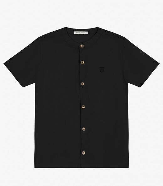 Image_Camisa Menino em Viscose Sarjada Trick Nick Preto