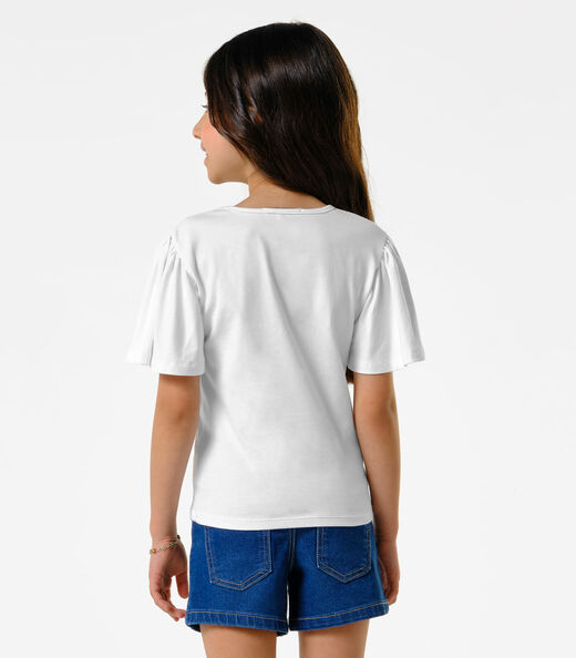 Conjunto Infantil Blusa Com Shorts Trick Nick Branco