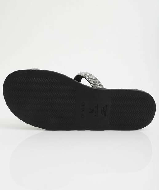 Rasteirinha Feminina Strass Beira Rio Preto