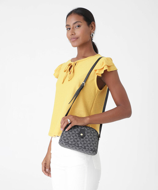 Bolsa Transversal Crossbody Feminina Estampada Marisa