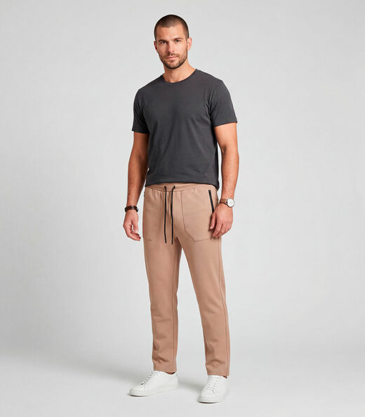 Calça Masculina Moletom Felpado Diametro Marrom