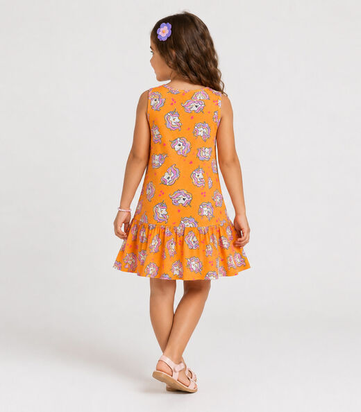 Vestido Infantil Feminino Select Laranja