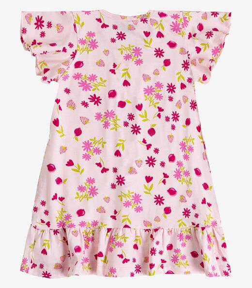 Vestido Infantil Com Manga Godê Select Rosa