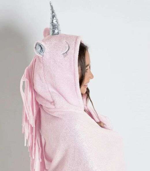 Manta Infantil Com Touca Lar E Lazer Rosa