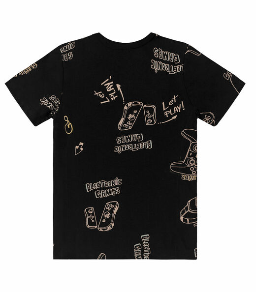 Camiseta Infantil Masculina Games Rovitex Kids Preto