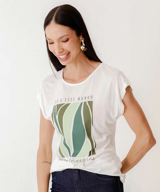 Blusa Feminina Estampa Frase Marisa
