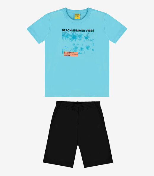 Conjunto Infantil Masculino Summer Rovi Kids Azul