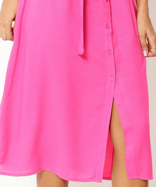 Vestido Midi Feminino Chemise Manga 7/8 Marisa