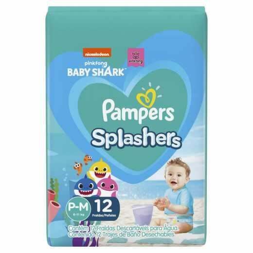 Image_Kit 2 Fraldas Pampers Splashers Mar/Pis P/M 12 Unidadesd cada