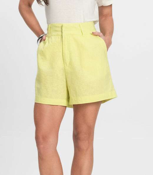 Shorts de Linho Feminino Endless Verde
