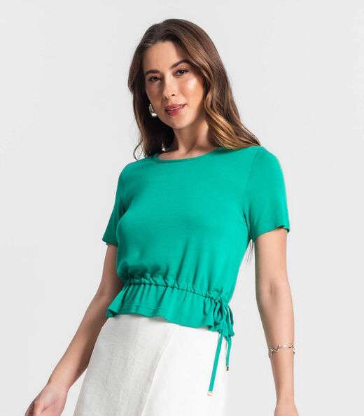 Blusa Feminina Manga Curta Rovitex Verde