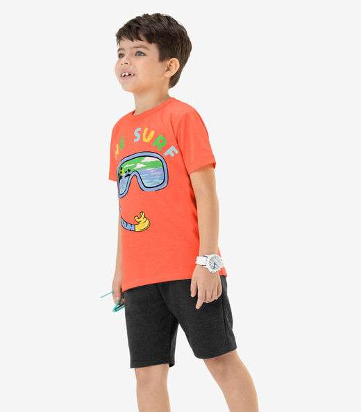 Conjunto Infantil Masculino Surf Rovi Kids Laranja