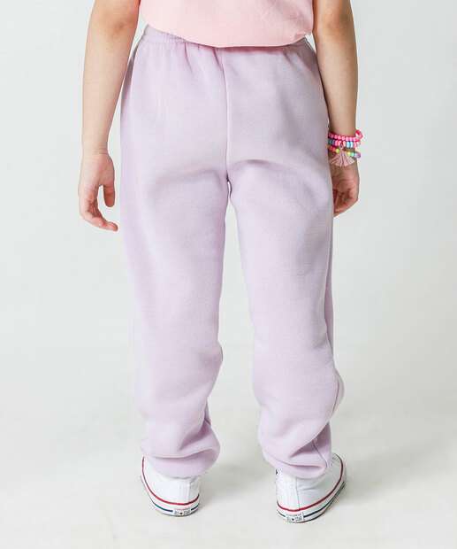 Calça Infantil Moletom Flanelado Marisa Tam 4 a 10 Lilás