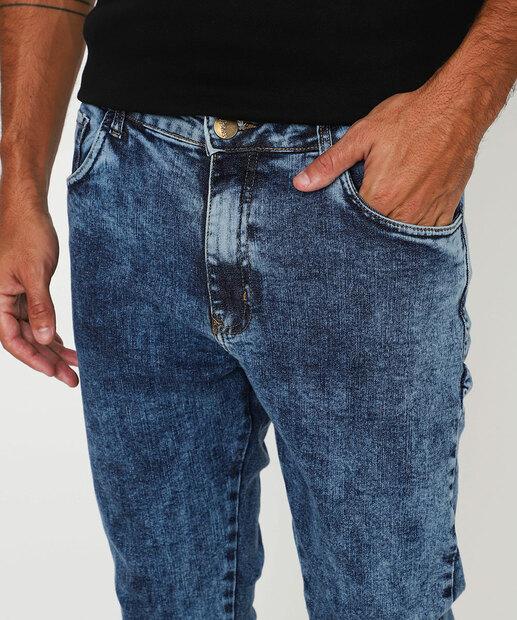 Calça Masculina Jeans Skinny Jezzian Azul