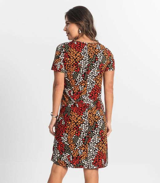 Vestido Feminino Estampado Select Laranja