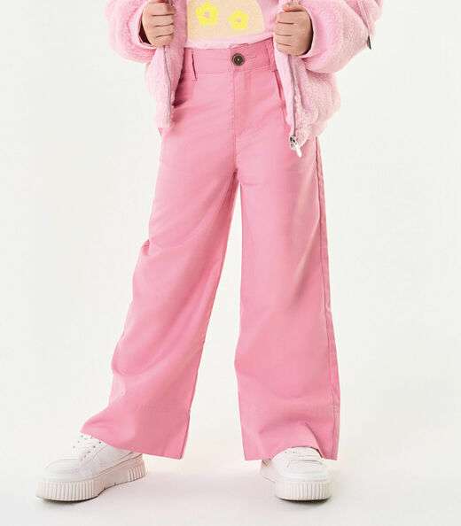 Calça Infantil Feminina Wide Leg Trick Nick Rosa
