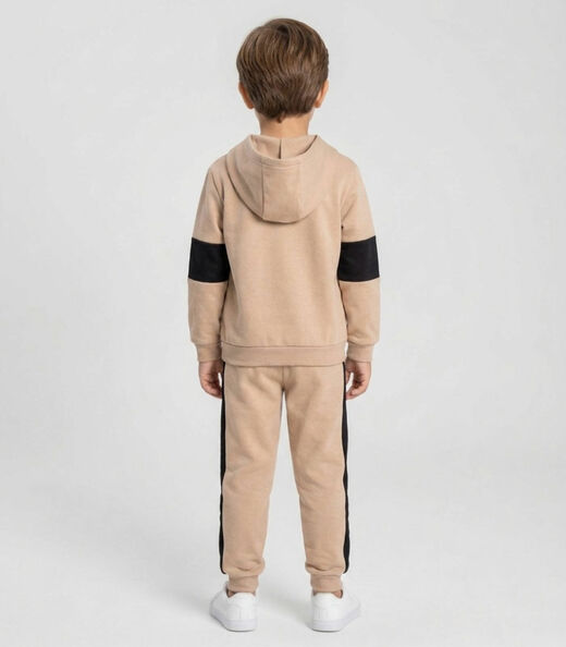 Conjunto Moletom Menino Blusão E Calça Select Bege