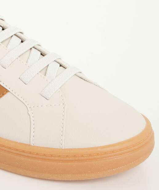 Tênis Casual Feminino Recorte Marisa Off White