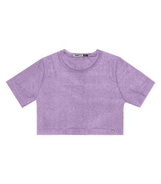 Blusa Juvenil Feminina Com Sobreposição Minty Roxo