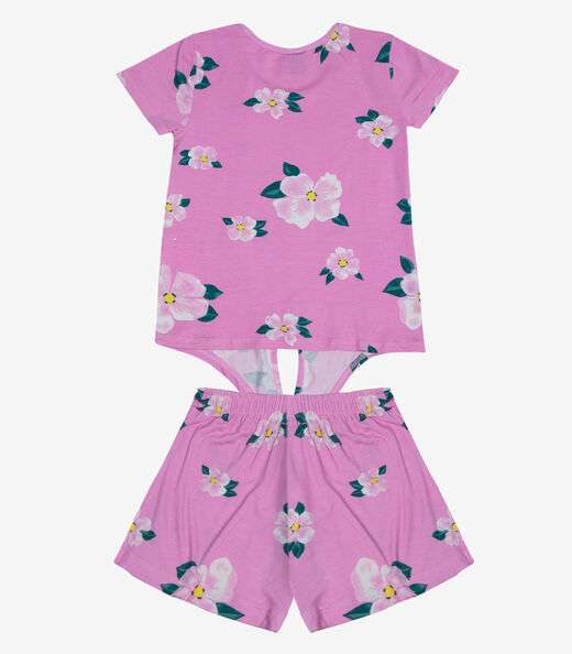 Conjunto Infantil Menina Estampado Select Rosa