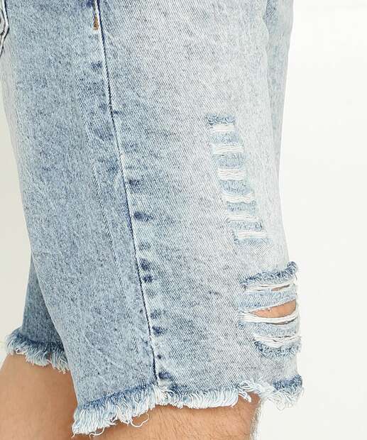 Bermuda Masculina Jeans Destroyed Rock & Soda  