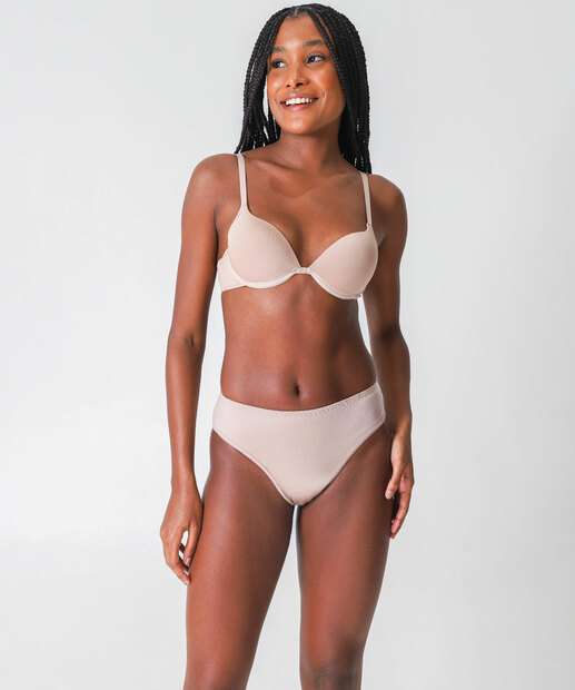 Calcinha Cintura Alta Cavada Abrupt Cotelê DeMillus