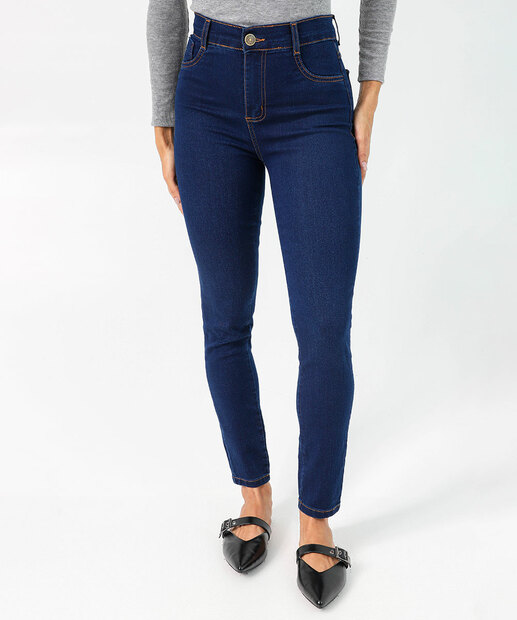 Calça Jeans Skinny Feminina Sawary Azul