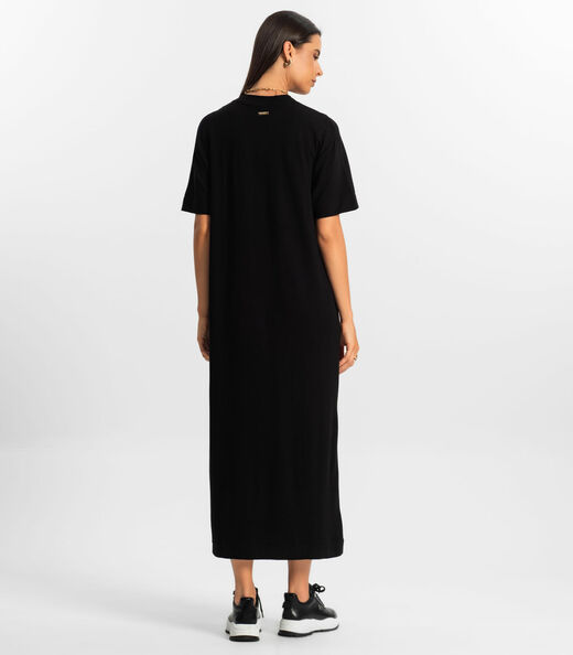 Vestido Midi Feminino Rovitex Preto