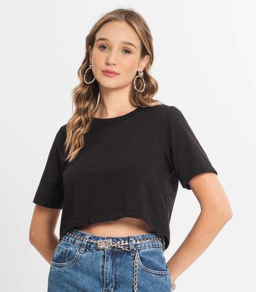 Blusa Cropped Lisa Select Preto