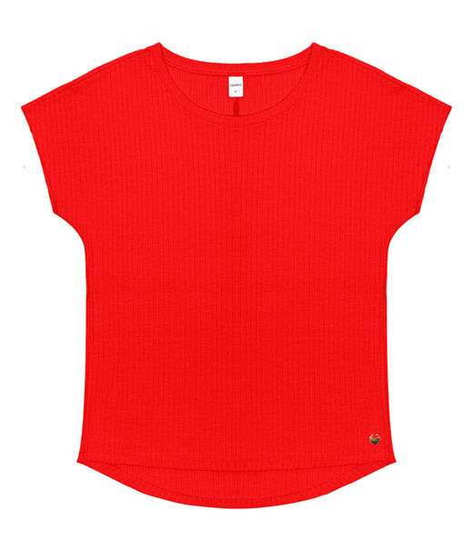 Blusa Feminina Ribana Canelada Básica Rovitex Laranja
