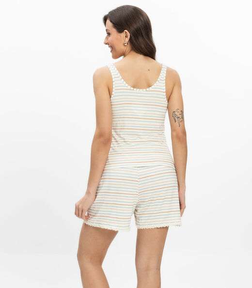 Pijama Regata Feminino Regata Infinita Cor Azul