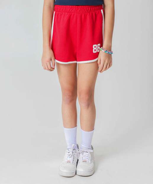 Short Juvenil Moletinho Marisa Tam 10 a 16 Vermelho